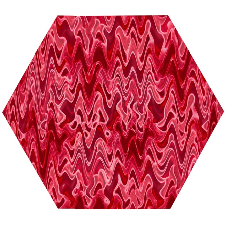 Background Abstract Surface Red Wooden Puzzle Hexagon