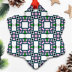 Illustrations Texture Modern Snowflake Ornament (two Sides)