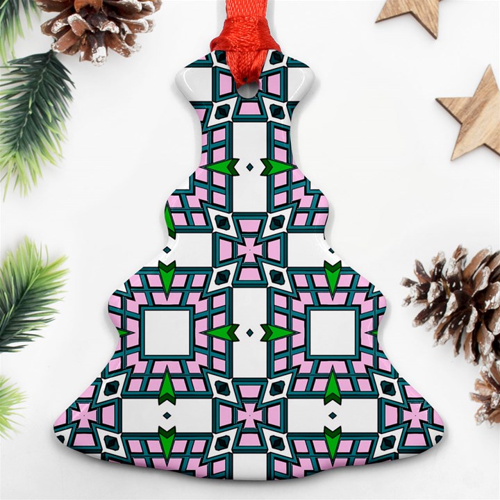 Illustrations Texture Modern Christmas Tree Ornament (Two Sides)