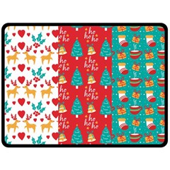 Funny Christmas Pattern Fleece Blanket (large)  by Vaneshart