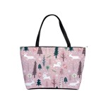 Winter Season Seamless Pattern Decoration Classic Shoulder Handbag Front