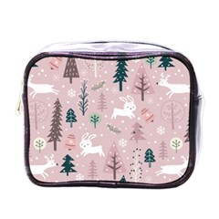 Winter Season Seamless Pattern Decoration Mini Toiletries Bag (one Side) by Vaneshart