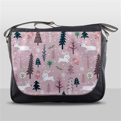 Winter Season Seamless Pattern Decoration Messenger Bag by Vaneshart