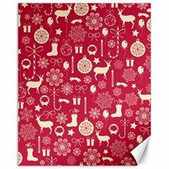 Christmas Pattern Background Canvas 16  X 20  by Vaneshart