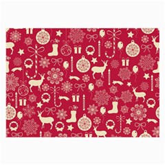 Christmas Pattern Background Large Glasses Cloth by Vaneshart