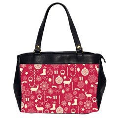 Christmas Pattern Background Oversize Office Handbag (2 Sides)