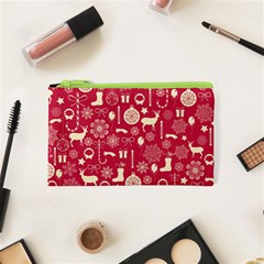 Christmas Pattern Background Cosmetic Bag (xs) by Vaneshart