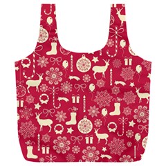 Christmas Pattern Background Full Print Recycle Bag (xxl) by Vaneshart