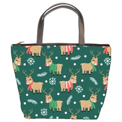 Cute Christmas Pattern Doodl Bucket Bag by Vaneshart