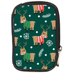 Cute Christmas Pattern Doodl Compact Camera Leather Case by Vaneshart