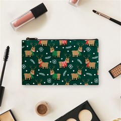 Cute Christmas Pattern Doodl Cosmetic Bag (small) by Vaneshart