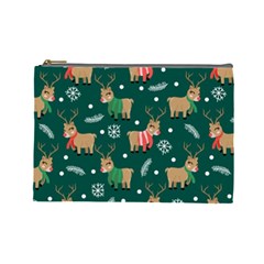 Cute Christmas Pattern Doodl Cosmetic Bag (large)