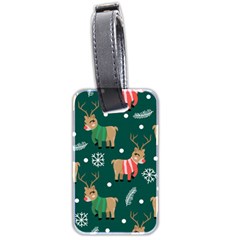 Cute Christmas Pattern Doodl Luggage Tag (two Sides) by Vaneshart