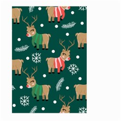 Cute Christmas Pattern Doodl Large Garden Flag (two Sides) by Vaneshart