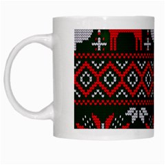 Christmas Pattern Knitted Design White Mugs by Vaneshart