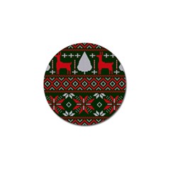 Christmas Pattern Knitted Design Golf Ball Marker (10 Pack) by Vaneshart