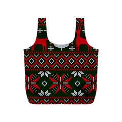 Christmas Pattern Knitted Design Full Print Recycle Bag (s) by Vaneshart