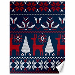 Knitted Christmas Pattern Canvas 12  X 16  by Vaneshart