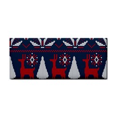 Knitted Christmas Pattern Hand Towel by Vaneshart