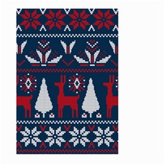 Knitted Christmas Pattern Large Garden Flag (two Sides) by Vaneshart