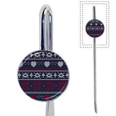 Beautiful Knitted Christmas Pattern Book Mark