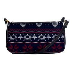 Beautiful Knitted Christmas Pattern Shoulder Clutch Bag