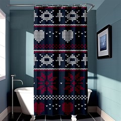 Beautiful Knitted Christmas Pattern Shower Curtain 36  X 72  (stall)  by Vaneshart