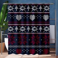 Beautiful Knitted Christmas Pattern Shower Curtain 60  X 72  (medium)  by Vaneshart