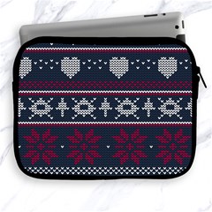 Beautiful Knitted Christmas Pattern Apple Ipad 2/3/4 Zipper Cases by Vaneshart