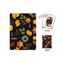 Christmas Seamless Pattern Playing Cards Single Design (mini) by Vaneshart