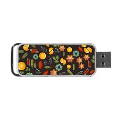 Christmas Seamless Pattern Portable Usb Flash (two Sides) by Vaneshart