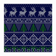 Beautiful Knitted Christmas Pattern Blur Green Medium Glasses Cloth by Vaneshart