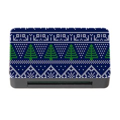 Beautiful Knitted Christmas Pattern Blur Green Memory Card Reader With Cf by Vaneshart