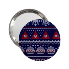 Beautiful Knitted Christmas Pattern 2 25  Handbag Mirrors by Vaneshart