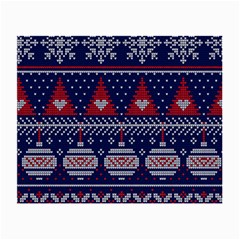 Beautiful Knitted Christmas Pattern Small Glasses Cloth by Vaneshart