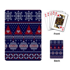 Beautiful Knitted Christmas Pattern Playing Cards Single Design (rectangle) by Vaneshart