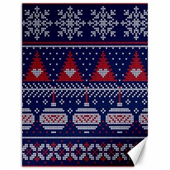 Beautiful Knitted Christmas Pattern Canvas 12  X 16  by Vaneshart