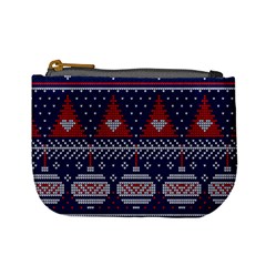 Beautiful Knitted Christmas Pattern Mini Coin Purse by Vaneshart