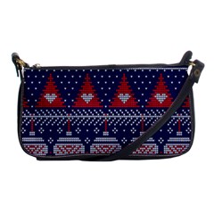 Beautiful Knitted Christmas Pattern Shoulder Clutch Bag