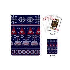 Beautiful Knitted Christmas Pattern Playing Cards Single Design (mini) by Vaneshart