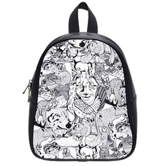 Animal Seamless Pattern School Bag (small) by Vaneshart