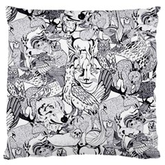 Animal Seamless Pattern Large Flano Cushion Case (one Side) by Vaneshart