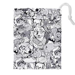 Animal Seamless Pattern Drawstring Pouch (5xl) by Vaneshart