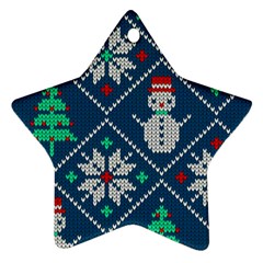 Knitted Christmas Pattern Ornament (star) by Vaneshart