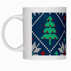 Knitted Christmas Pattern White Mugs by Vaneshart