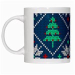 Knitted Christmas Pattern White Mugs Left