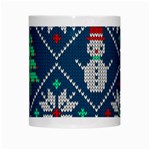 Knitted Christmas Pattern White Mugs Center