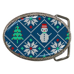 Knitted Christmas Pattern Belt Buckles by Vaneshart