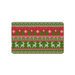 Christmas Knitting Pattern Magnet (Name Card) Front