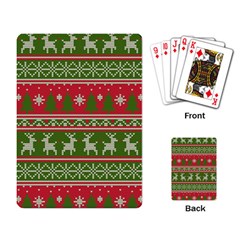 Christmas Knitting Pattern Playing Cards Single Design (rectangle) by Vaneshart